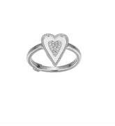 Silver Heart Ring- Size 8